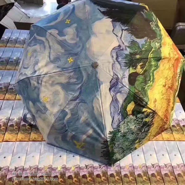 LV路易威登傘 專櫃夏季新款 全自動折疊晴雨傘 防曬隔熱 防紫外線  zm1025